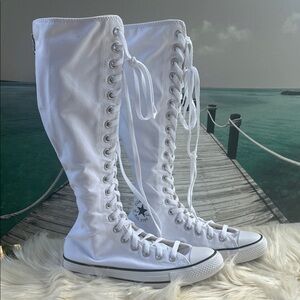 UNISEX Converse White High-Top Lace-Up Women's Shoes